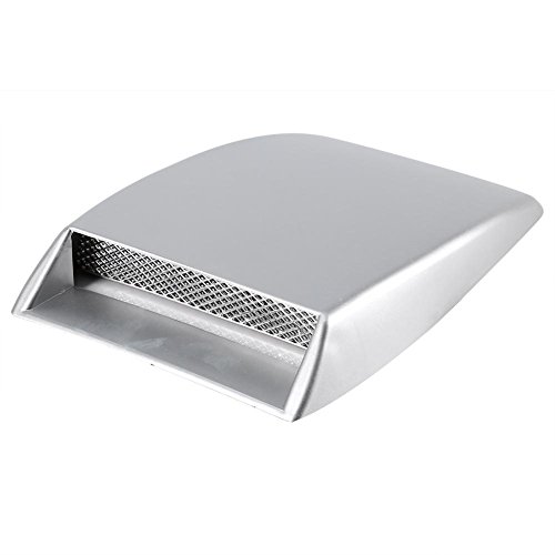 Air Intake Scoop Bonnet,Universal Car Decorative Vent Sticker Cover Hood(Silver)