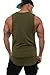YoungLA Long Tank Tops Men Muscle Shirt Gym Training 306 OLV L Olive
