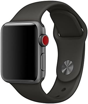 Fivecats Soft Silicone Sport Strap Replacement Bracelet Band for Apple Watch Series 1/2/3, Sport and Edition, S/M Size, 38MM Dark Gray