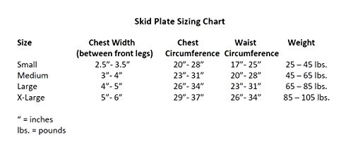 Mendota Products Skid Plate Dog Chest Protector, Orange, Medium