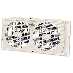 HOLMES Dual Blade Manual Window Fan, White, One Size