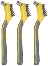 Amazon Basics Stainless Steel Mini Brushes Soft Grip 3-Pack Assorted view 2
