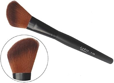 LyDia F-09 Mineral Face Loose Powder Blusher Angled Makeup Brush Black