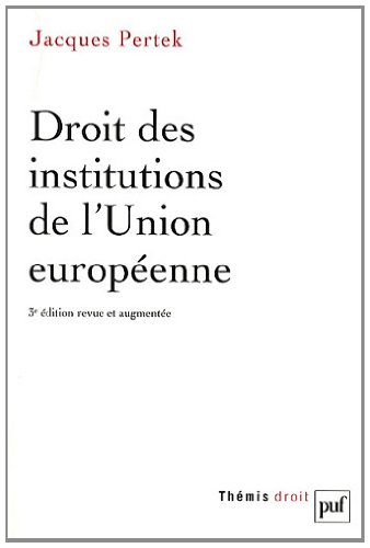 Droit des institutions de l'Union européenne