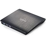 External DVD Drive, RedHoney USB 3.0 External Slot DVD VCD CD RW Drive Burner Superdrive External Drive for Apple Macbook Pro Air iMAC (Not support Surface and higher version than OS X Yosemite)-Black