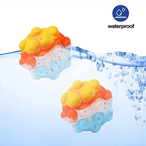 2PCS Pop_Toy Stress Ball Push Bubble Popping It Mini Poppet Figit, 3D Squeeze Balls Portable