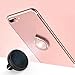 Phone Magnetic Car Mount and Finger Ring Holder, ANARONA 360° Rotation Zinc Alloy Grip Finger Ring Stand Compatible with iPhone 8, 7, plus, 6S, Galaxy S7, S7 Edge, S6, S8, Tablets and GPS (Rose Gold)