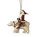 Enesco Jim Shore Heartwood Creek Santa Riding a Polar Bear Hanging Ornament, 3.875