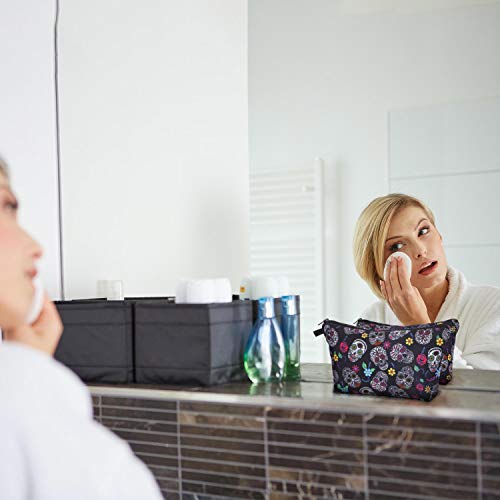 4 Pieces Cosmetic Bag Sugar Skull Makeup Bags Travel Makeup Pouch Skull Flowers Toiletry Bag for Women Cosmetics Keychains and More Daily Items 7 4 Pieces Cosmetic Bag Sugar Skull Makeup Bags Travel Makeup Pouch Skull Flowers Toiletry Bag for Women Cosmetics Keychains and More Daily Items