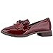 Meeshine Womens Leather Slip on Flat Oxfords Shoes Fringe Low Heel Loafers Shoes