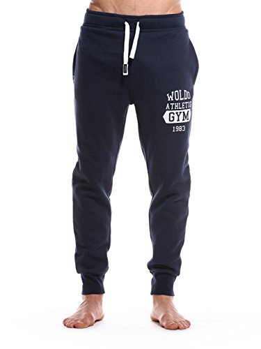 WOLDO Athletic Herren Jogginghose Jogger Trainingshose Sweatpants Sporthose Freizeithose Gym Fitness Hose Slim Fit schmal eng