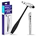White Coat Lightweight Tromner Percussion Reflex Hammer with Built-in Brush–LED Pen Light Pupil Gauge for Nurses, EMS, Medical Students, Emergency Room
