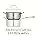 Tramontina 80101/027DS Gourmet Prima Stainless Steel Double Boiler Insert (20cm - Fits 3Qt & 4 Qt Saucepans), 8 inch, Made in Brazil