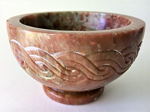 Soapstone Incense Burner Bowl/Smudge Pot/Wicca Ritual Offering Bowl Celtic Knot 4"W x 2.5" H SOB21