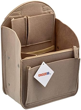 Backpack Organizer Insert - 9 Pocket Felt Storage Travel Bag Purse Tote Shaper with Rounded Top