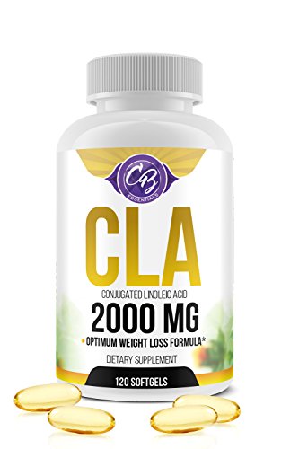 Optimum Dosage CLA 2000mg 120 Count Softgels Best Belly Fat Burner Weight Loss Pills Lose Weight Fast High Potency Pure Safflower Oil Conjugated Linoleic Acid CLA for Men and Women 1250 Sunflower 1000