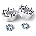 RockTrix - 2 inch Wheel Spacers (6x135, 87.1mm Bore, 14x2 Studs Nuts Coarse Thread) Compatible with Ford Expedition F150 F-150 Lincoln Navigator Mark LT - Silver 50mm Adapters 4pcs