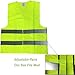 zojo High Visibility Reflective Vests,Adjustable (10 Packs, Neon Yellow)