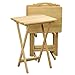 5 Piece TV Tray Snack Dinner Folding Table Set