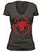 Juniors: Spiderman - Red Logo (Deep V) Juniors (Slim) T-Shirt Size M