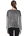 Zeagoo Women's Vintage Drop Shoulder Casual Mini T Shirt Velvet Tops Grey XL