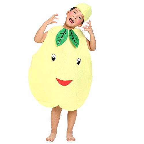 Kids Fruits Vegetables and Nature Costumes Suits Outfits Fancy Dress Party Boys and Girls (Pear)
