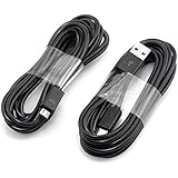 ZRM&amp;E 2-Pack 3m PS4 USB Gamepad Charging Data Cable Video Game Accessories USB to Micro USB Game Controller Power Supply Charger Cable XBOXONE Playstation 4 Controller