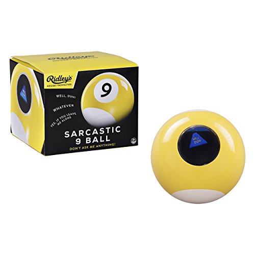 Ridley's Sarcastic Sassy 9 Fortune Teller Psychic Mystic Novelty Answer Ball (Best Magic 8 Ball)