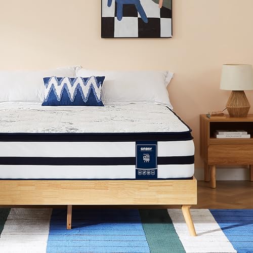Grbsy Mattress 90 x 190 28 cm, Pocket Springs and Memory Foam Gel, Latex | 7-zone support, medium firmness, reinforced edges, breathable and stable, ideal for young people and individual apartments