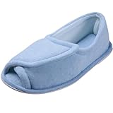 Women's Clinic Comfort Terry Cloth Slippers - Light Blue - Large - Medium Width