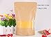 SumDirect Kraft Food Bags with Window - Resealable Kraft Stand Up Pouches, 50Pack 7X10inches Zipper Food Storage Bags for Packaging