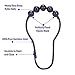 Yapicoco Shower Curtain Hooks Rings for Bathroom, 12PCS Bronze Stainless Steel Rust Resistant Shower Curtain Rings for Shower Curtains, Kitchen Utensils, etc. (Matte Black)
