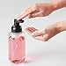 InterDesign Duo Foaming Soap Dispenser Pump for Kitchen or Bathroom Countertops, Clear/Matte Black