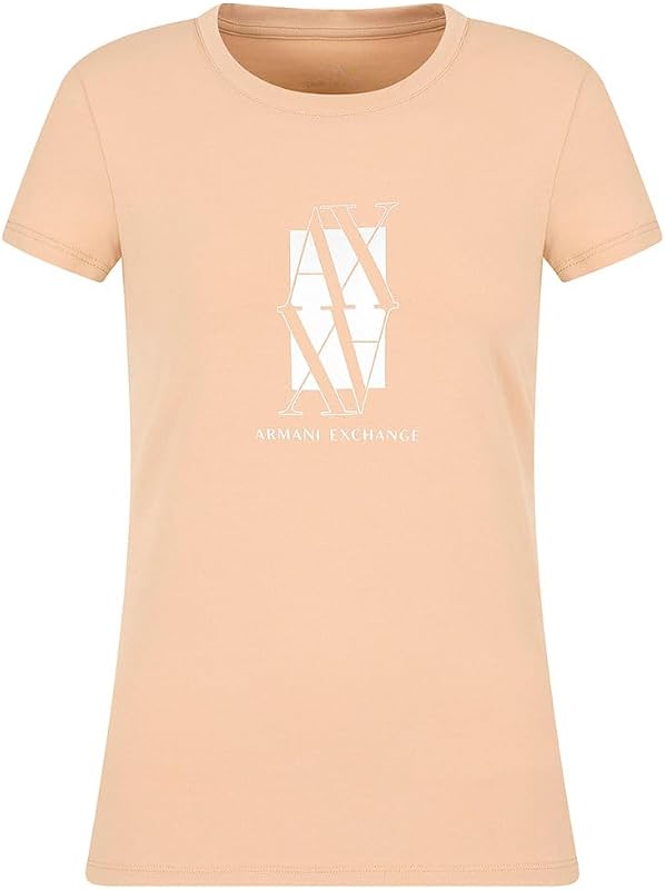 Maglietta da Donna Arte Sella, Foil Monogram Logo, Legno/Grano, XL
