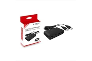 GDREAMER Dobe GameCube Controller Adapter for Nintendo Switch, Wii U, and PC - 4-Port Compatible With Super Smash Bros