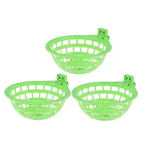 POPETPOP 3pcs Plastic Canary Nest-Bird Nest Plastic Hollow Hanging Cage Eggs Hatching Tool Pan Finch Parrot Canary Pigeon Nest Bowl