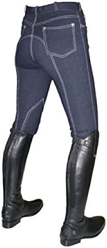 Saddlecraft Womens Knitted Faded Denim Breeches
