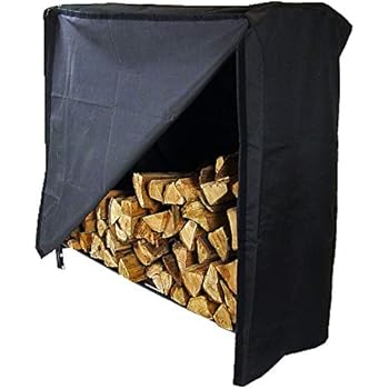 outdoor firewood sunnydaze waterproof decorative combo rack holder foot storage wood log