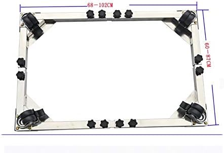 ZLL Multi-Functional Movable Base-Appliance Rollers,Retractable Adjustable Base for Refrigerator Washing Machine Stent,Adjustable Washing Machine Base, Refrigerator Base, Removable Frame with Brake