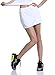 Women Casual Skirt Golf Running Skort with Underneath Shotrs White M