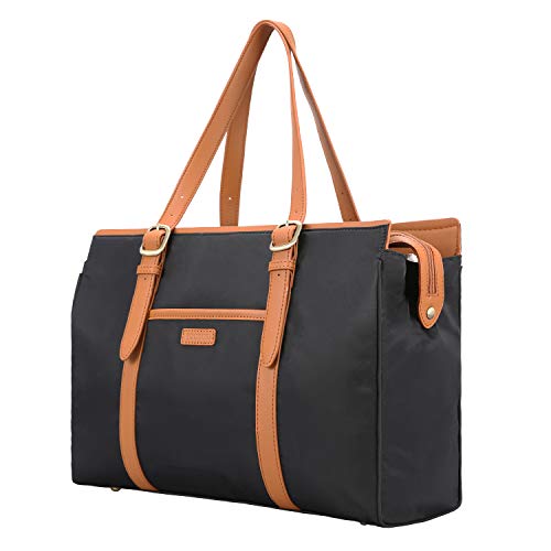 ECOSUSI Laptop Tote Bag for Women 3 Compartment Computer Briefcase Work