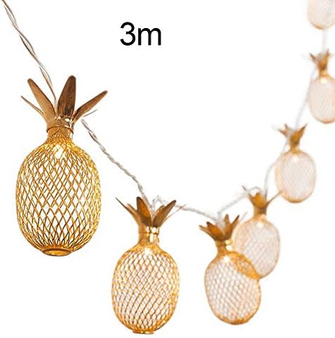 Ry1 Decor Lights LED Lamp Festival Lights 1.5/2/3m Waterproof Vintage Pineapple LED Fairy Lights Home Party Decor - 3M