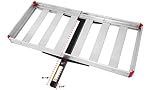 MaxxHaul 49.5 Inch x 22.5 Inch 70422 48" x 21" Hitch Mount Compact Aluminum Cargo Carrier-500-lb Load Capacity
