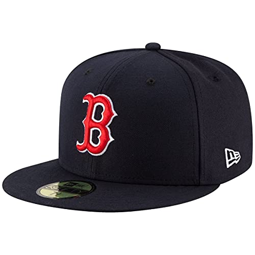 New Era Boston Red Sox Cap 59Fifty Basecap Baseball Fitted Kappe MLB Navy - 7 1/8-57cm (M)