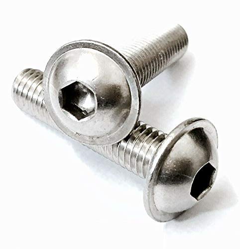 KADco® Flanged Button Head Socket Flange Screws Bolts A2 Stainless Steel (M4 x 35mm (20 pcs))