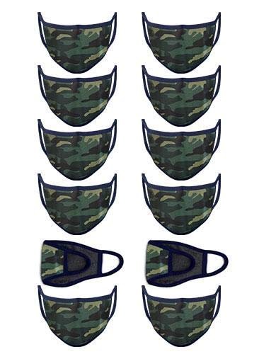 Camouflage Reusable Wellness Mask with 3-Ply Layer (Pack of 12)