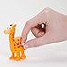 Bits and Pieces - Set of Four (4) Wind Up Running Jungle Animals - Wind-Up Monkey, Lion, Zebra and Giraffe Toys