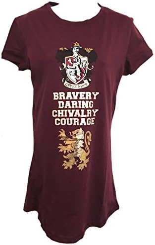 Love to Lounge Ladies Girls Harry Potter Nightshirt Nightdress Nightwear Various Designs (Ladies UK X Large 18-20, Burgandy/Gryffindor)
