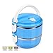Stainless Steel Interior Bento Lunch Box 2-Tier Insulated Leak-Proof Tiffin Food Container Storage Carrier (2 Tier)