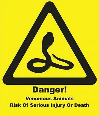 Vinyl Stickers Caution Venomous Animals